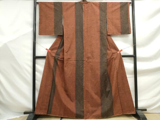 平和屋着物■上質な紬 間道 正絹 逸品 DABF9360qa