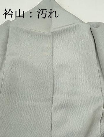 平和屋着物■上質な色無地 紗綾形地紋 月白色 正絹 逸品 DABF9366qa