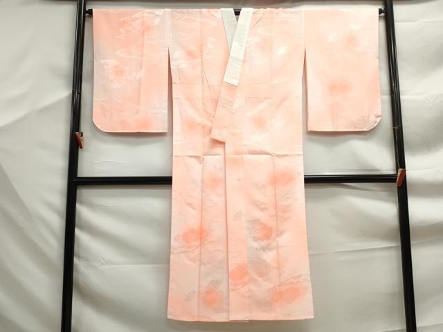 平和屋着物■長襦袢 無双仕立て 地紙花文 暈し染め 洗える着物 DABF9376qa