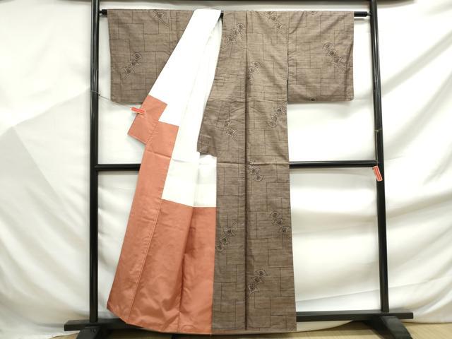 平和屋着物■本場大島紬 9マルキ 更紗花文 正絹 逸品 DABF9394qa