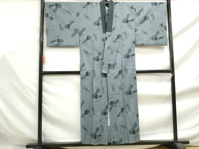 平和屋着物■男性 長襦袢 無双仕立て 瓢箪桐文 正絹 逸品 DABF9397qa