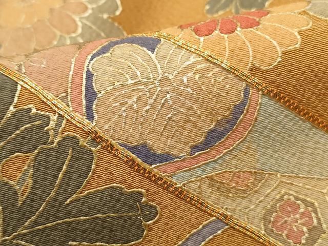 平和屋着物■訪問着 駒刺繍 鬘帯枝花文 金彩 正絹 逸品 DABF9410qa