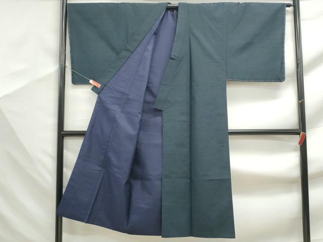 平和屋着物■上質な紬 霞文 百入茶色 正絹 逸品 DABF9436qa