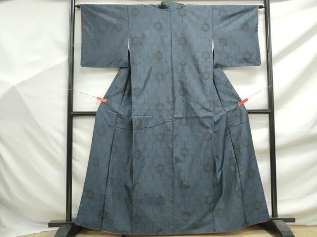 平和屋着物■本場大島紬 亀甲花文 正絹 逸品 DABF9440qa