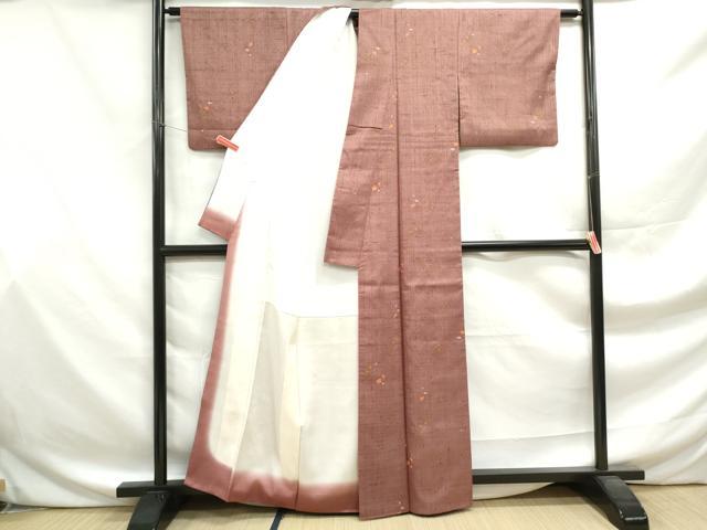 平和屋着物■上質な紬 枝梅文 正絹 逸品 DABF9465qa