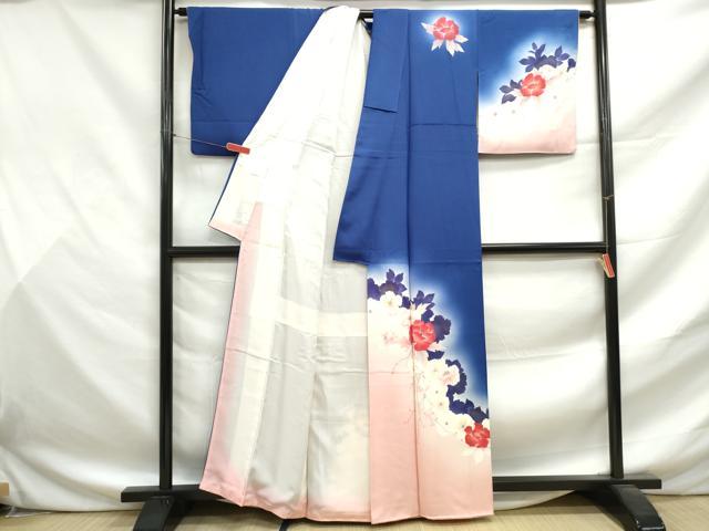 平和屋着物■訪問着 草花文 暈し染め 金彩 正絹 逸品 DABF9474qa