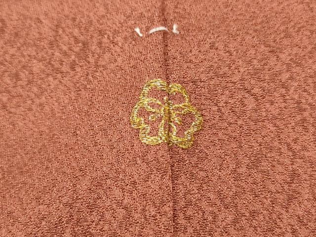 平和屋着物■上質な色無地 雀茶色 正絹 逸品 DABF9480qa