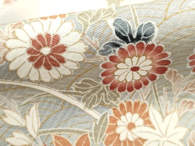 平和屋着物■訪問着 風景花文 松竹梅 暈し染め 金彩 正絹 逸品 DABF9481qa