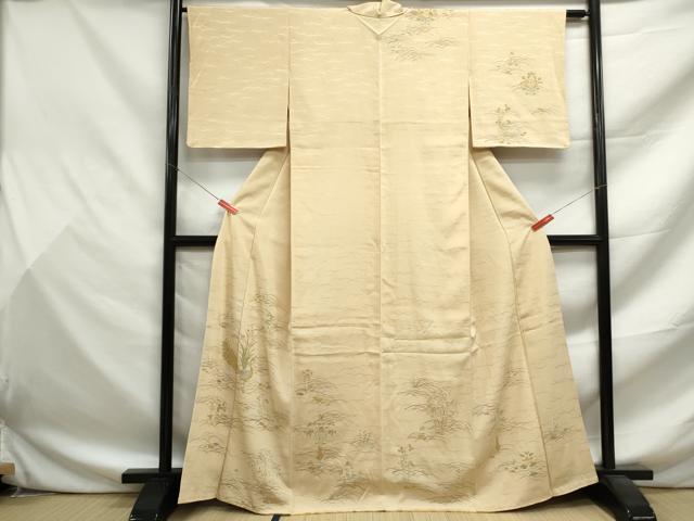 平和屋着物■訪問着 孔雀花文 正絹 逸品 DABF9482qa