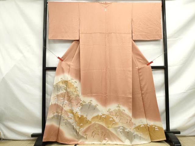 平和屋着物■豪華色留袖 重ね山枝松文 暈し染め 金銀彩 正絹 逸品 DABF9485qa
