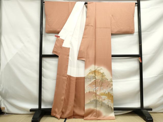 平和屋着物■豪華色留袖 重ね山枝松文 暈し染め 金銀彩 正絹 逸品 DABF9485qa