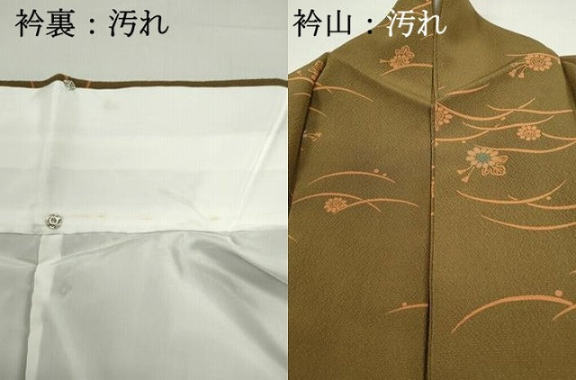 平和屋着物■上質な小紋 露芝花文 正絹 逸品 DABF9487qa