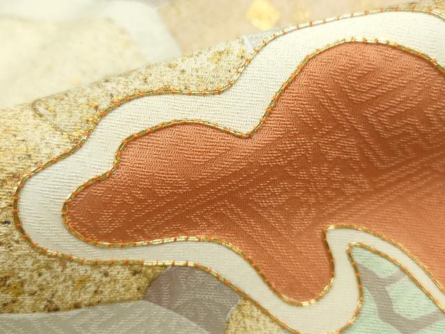 平和屋着物■豪華色留袖 駒刺繍 浜松花文 金彩 正絹 逸品 DABF9488qa