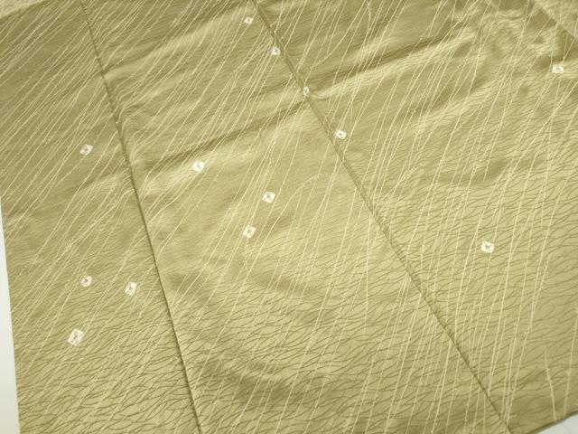 平和屋着物■上質な小紋 絞り 霞斜縞文 正絹 逸品 DABF9491qa