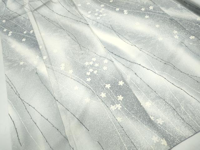 平和屋着物■上質な小紋 霞舞花文 暈し染め たたき染め 正絹 逸品 DABF9497qa