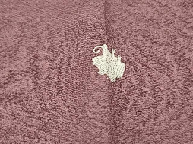 平和屋着物■上質な色無地 紗綾形地紋 退紅色 正絹 逸品 DABF9510qa