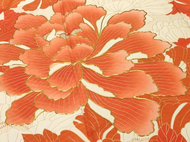 平和屋着物■豪華振袖 駒刺繍 牡丹 金彩 正絹 逸品 DABF9549cd