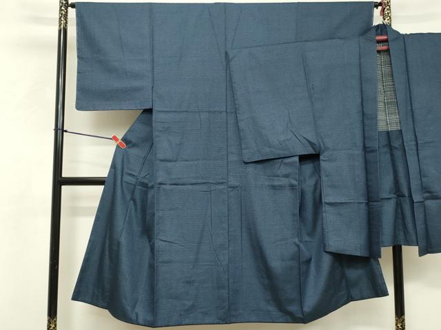 平和屋着物■男性 お召 アンサンブル 120亀甲 総詰め 正絹 逸品 未使用 DABF9551cd