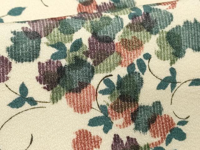 平和屋着物■上質な小紋 草葉文 正絹 逸品 DABF9582cd