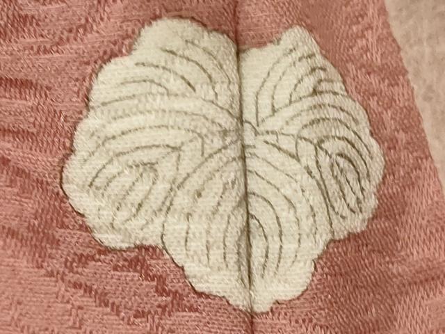 平和屋着物■上質な色無地 舞花地紋 紅梅色 正絹 逸品 DABF9588cd
