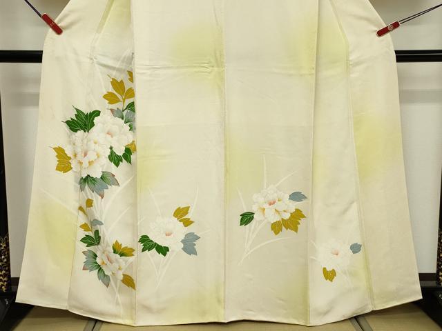 平和屋着物■訪問着 紬地 草花文 暈し染め 正絹 逸品 DABF9602cd