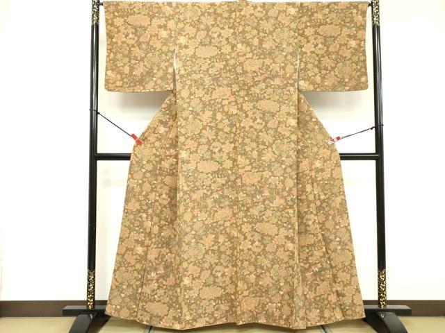 平和屋着物■上質な小紋 舞花文 正絹 逸品 DABF9610cd