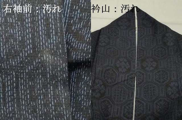 平和屋着物■上質な紬 亀甲花文 正絹 逸品 DABF9647cd
