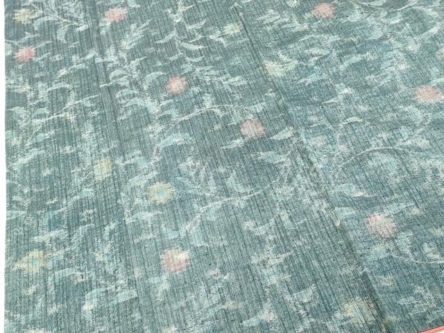 平和屋着物■上質な紬 枝花文 正絹 逸品 DABF9680cd