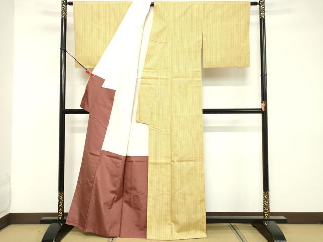平和屋着物■上質な紬 間道 正絹 逸品 DABF9683cd