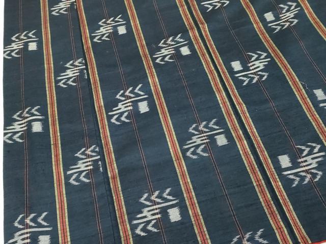 平和屋着物■上質な紬 抽象間道 正絹 逸品 DABF9686cd