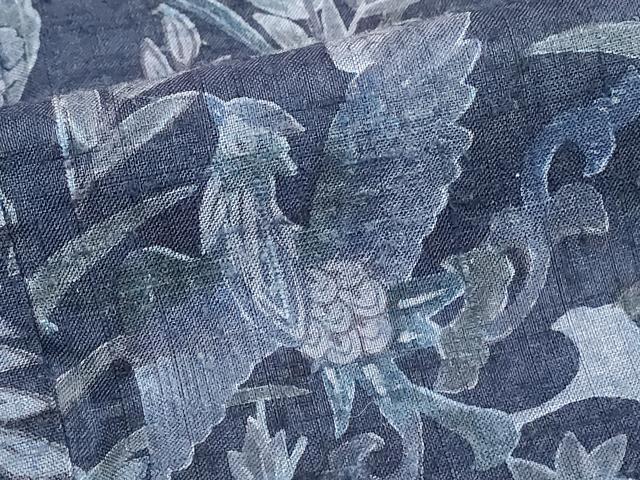 平和屋着物■上質な小紋 紬地 花鳥文 正絹 逸品 DABF9706cd