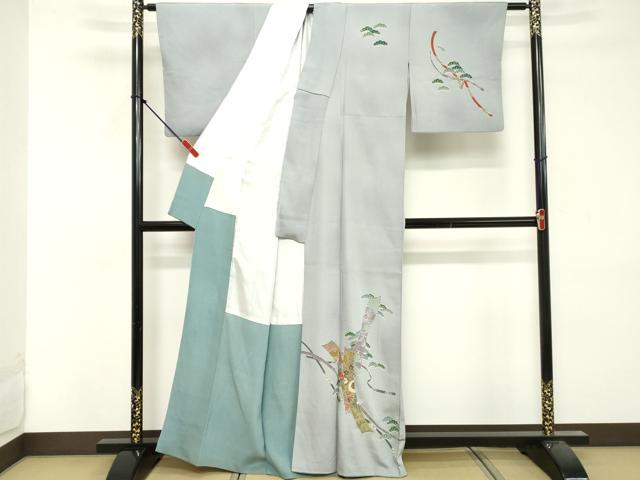 平和屋着物■訪問着 短冊花文 金彩 正絹 逸品 DABF9713cd