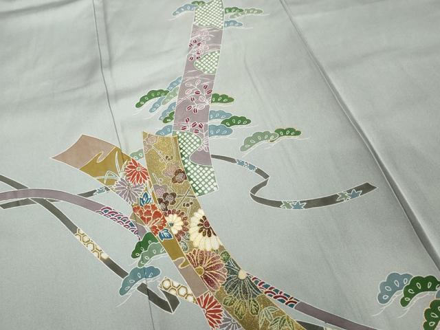 平和屋着物■訪問着 短冊花文 金彩 正絹 逸品 DABF9713cd