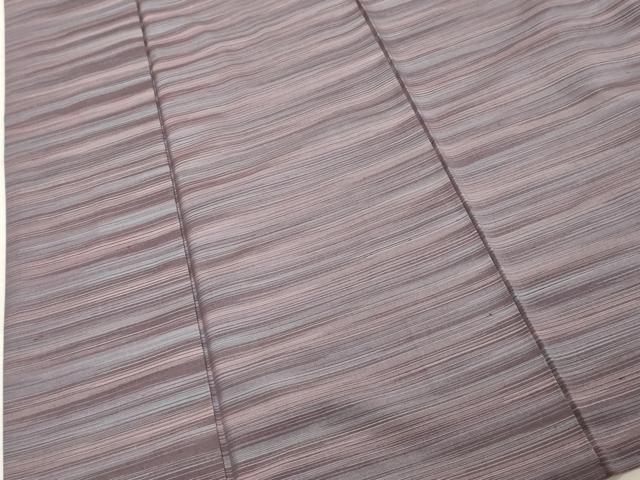 平和屋着物■上質な紬 横段文 正絹 逸品 DABF9721cd