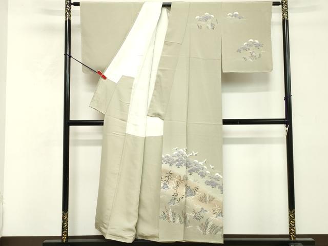 平和屋着物■訪問着 飛鶴松文 暈し染め 金彩 正絹 逸品 未使用 DABF9730cd