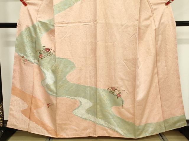 平和屋着物■訪問着 総刺繍 絞り 地紙花文 金彩 正絹 逸品 DABF9732cd
