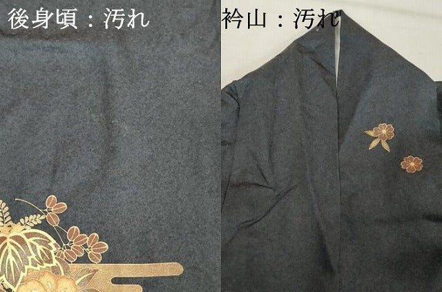 平和屋着物■訪問着 流水草花文 金彩 正絹 逸品 DABF9733cd