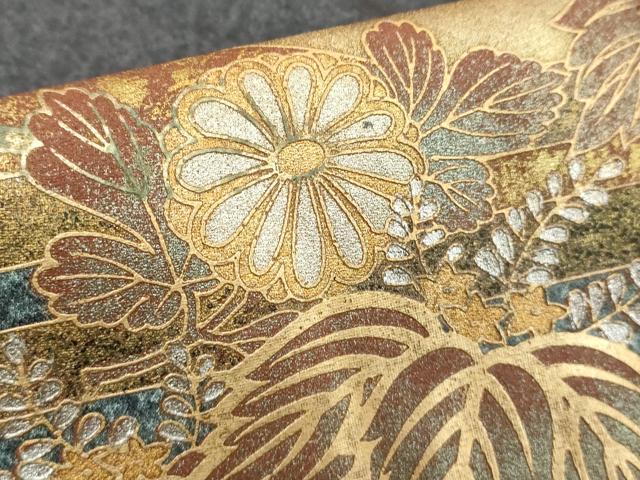 平和屋着物■訪問着 流水草花文 金彩 正絹 逸品 DABF9733cd