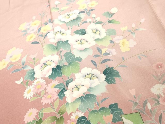平和屋着物■訪問着 友禅 作家物 草花文 暈し染め 正絹 逸品 DABF9734cd