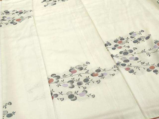 平和屋着物■上質な小紋 南天文 銀糸 鬼しぼ縮緬 正絹 逸品 DABF9737cd