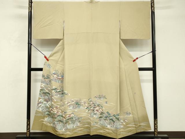 平和屋着物■豪華色留袖 友禅 作家物 流水松文 暈し染め 正絹 逸品 DABF9742cd