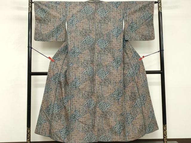 平和屋着物■小紋 更紗花文 洗える着物 DABF9794cd