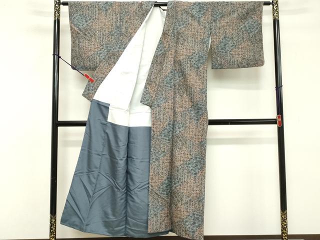 平和屋着物■小紋 更紗花文 洗える着物 DABF9794cd
