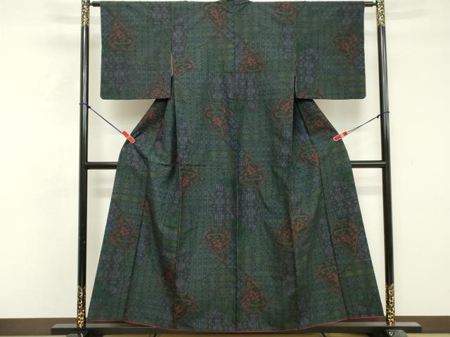 平和屋着物■上質な紬 抽象文様 正絹 逸品 DABF9814cd