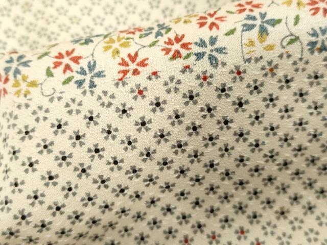 平和屋着物■上質な小紋 横段花文 正絹 逸品 DABF9830cd