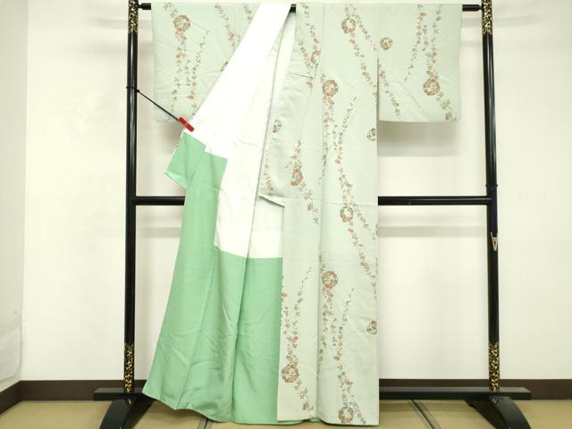 平和屋着物■上質な小紋 花丸文 金彩 正絹 逸品 DABF9833cd