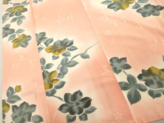 平和屋着物■上質な小紋 枝花文 暈し染め 正絹 逸品 DABF9834cd