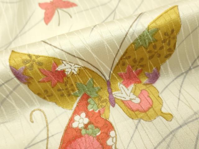 平和屋着物■上質な小紋 舞蝶文 金彩 正絹 逸品 DABF9864cd