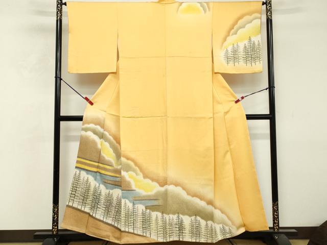 平和屋着物■訪問着 風景文 暈し染め 正絹 逸品 DABF9871cd