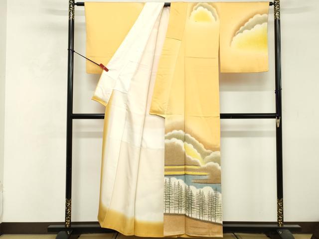 平和屋着物■訪問着 風景文 暈し染め 正絹 逸品 DABF9871cd